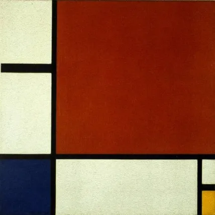 Composition with Red Yellow and Blue